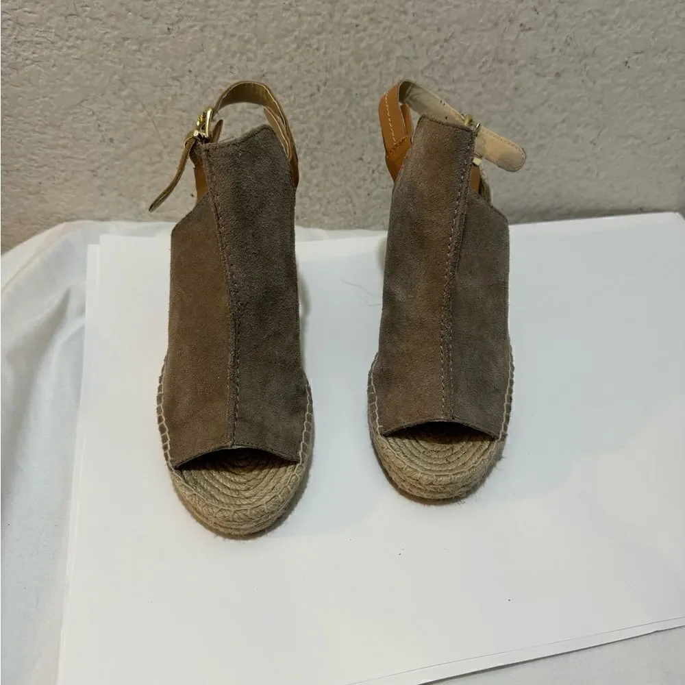 Seychelles 'Charismatic' Suede Wedge Peep Toe
